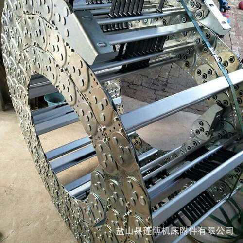 厂家钢铝拖链桥式/全封闭电缆钢制拖链增强耐磨金属坦克链