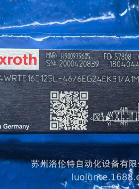 R900979605 4WRTE16E125L-4X/6EG24EK31/A1 / 液压阀 / 全新原装