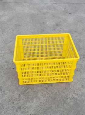 嘉兴67工5**48540塑料0周转筐 业用分类筐 黄色塑料大框