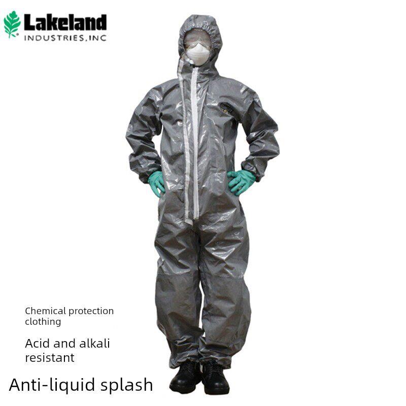 雷克兰CT1SG428 凯麦斯1带帽连体衣化学防护服防飞溅耐酸碱