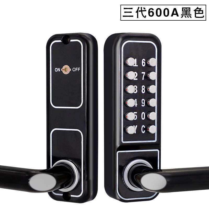 三代机械密码锁木门锁房门锁防水防晒不用电池电源简易更换密码