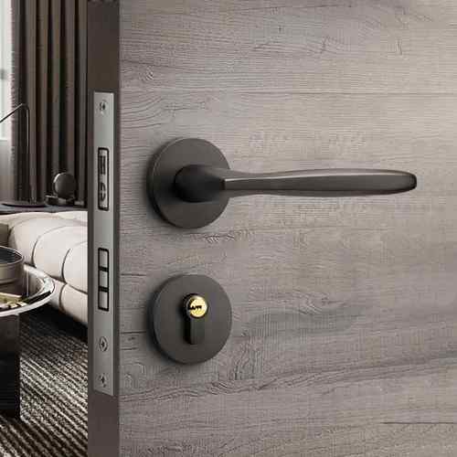 现代分体门锁卧室房间QA-58木门后锁磁套装通用型家用室吸内静音