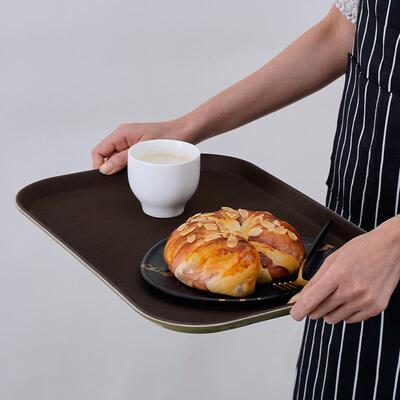 10个装防滑钢化托盘PP塑料托盘长方形商用酒店传菜盘颁奖装物盘子