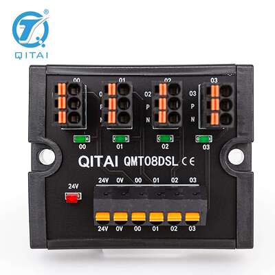 QMT08DSL输出弹簧式端子台4位接线电源电压分线排导轨式端子台