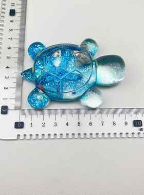 爆款潮玩入油流沙海星海螺大乌龟汽车 DIY饰品办公室桌面摆件