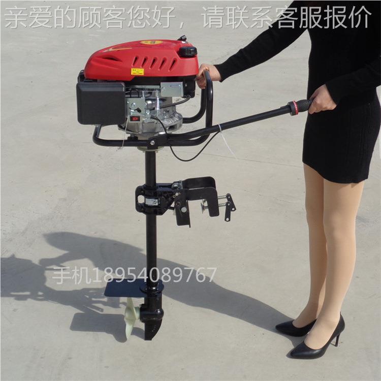 云港新款连汽油船桨挂机37482 四冲挂程养殖船推进器 家用渔船机