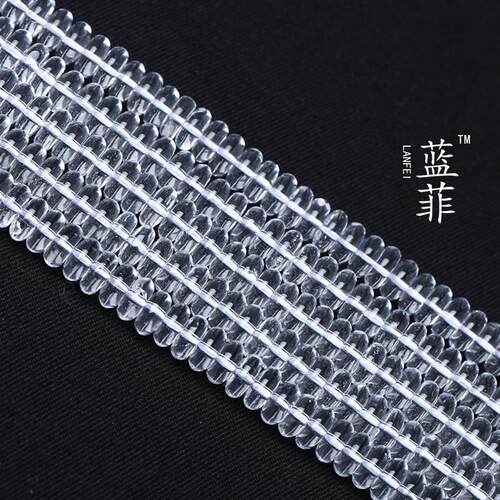 蓝菲DIY白水晶盘珠隔珠 半成品手工配件散珠饰品