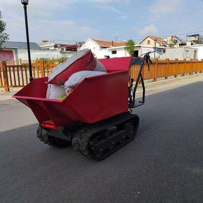 小型全地形爬山虎 果园履带翻斗车 自卸翻斗车 手扶式微型履带车