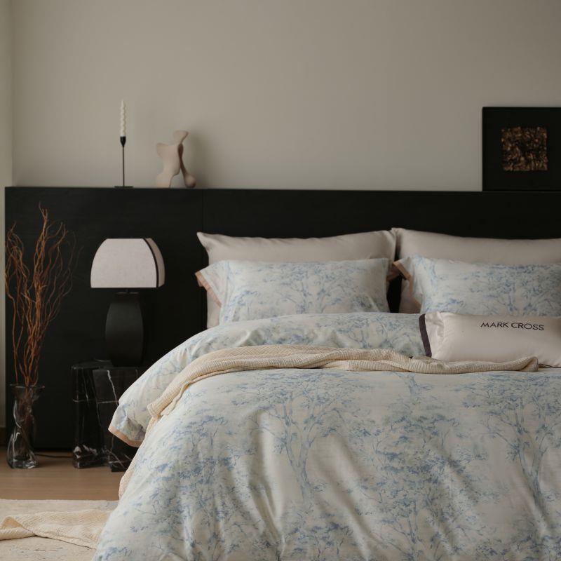 美式轻奢风高级感100支长绒棉四件套全棉纯棉床单被套1.8床上用品