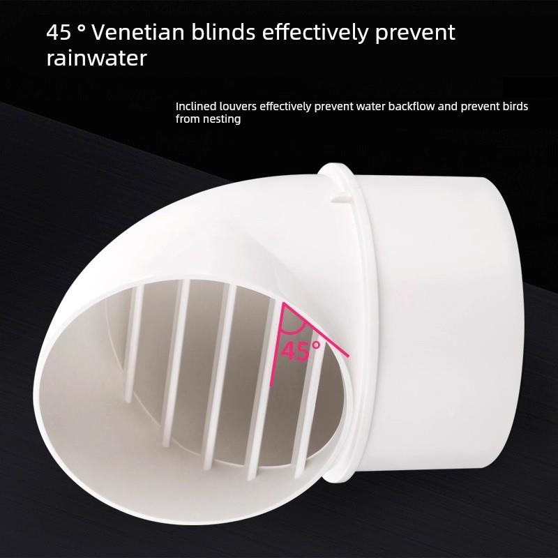 排气口出风罩pvc风帽油烟机外墙防风罩160排气口出风罩防鸟鼠防雨