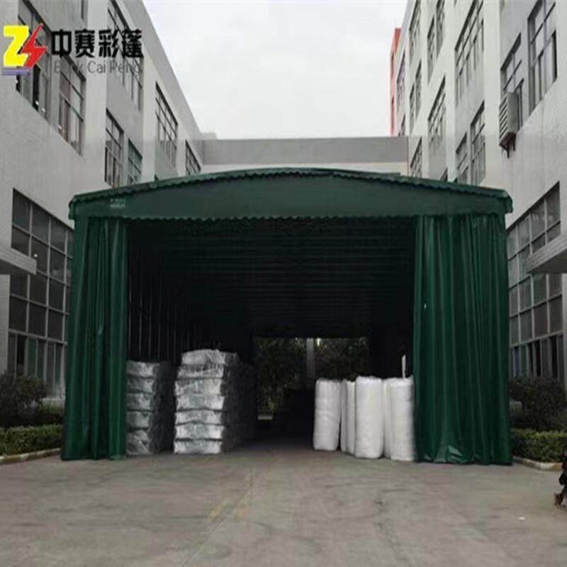 户外移动式遮阳蓬折叠式推拉雨棚活动伸缩防雨蓬大型物流仓库帐篷