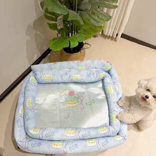 冰凉毛粘凉丝感宠物靠背猫不易沙发通用冰席夏季 窝丝垫 狗宠物