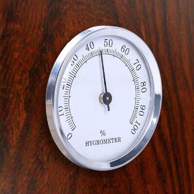 Hygrometer Cigar Box Cigar Cabinet Silver Mini Mechanical