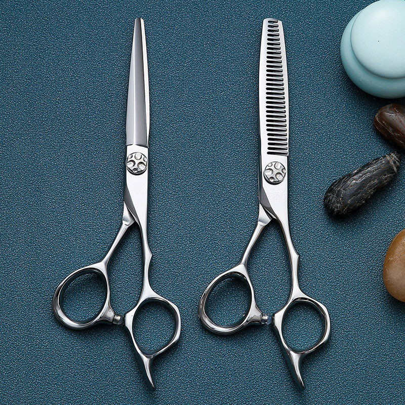 440C美发剪刀批发 SE-6.0寸 高螺帽 高档理发剪批发 牙剪 平剪
