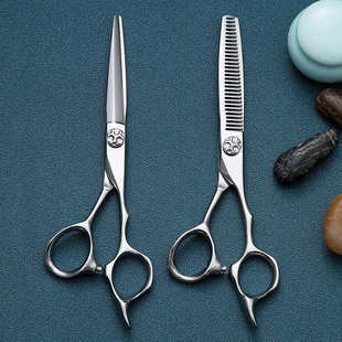 440C美发剪刀批发 SE-6.0寸 高螺帽 高档理发剪批发 牙剪 平剪