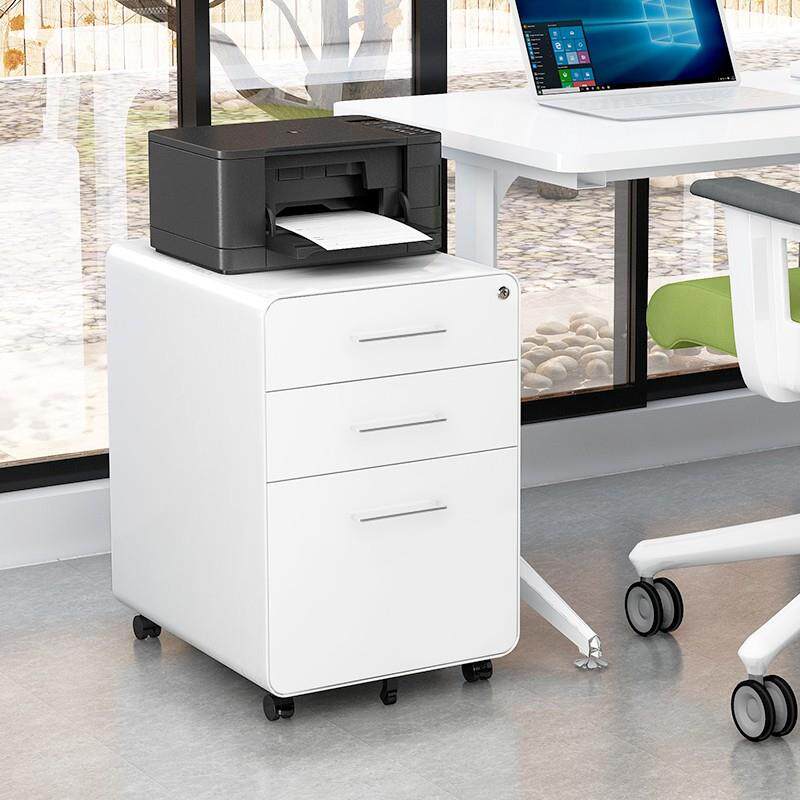 柜文件柜办公打印机柜抽屉柜移动储物柜桌下小柜子带锁收纳密码