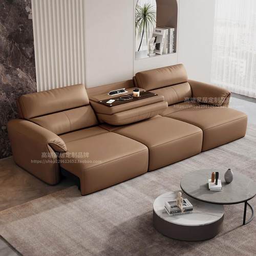 电动沙发床意式零靠墙智能可伸缩多功能两用家庭影院客厅大小户型