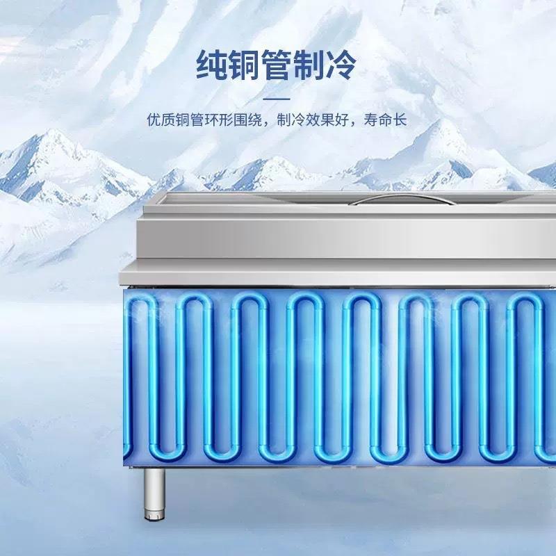 跨境披萨撒料台商用披萨冷藏操作台工作台冰箱商用风冷沙拉保鲜柜