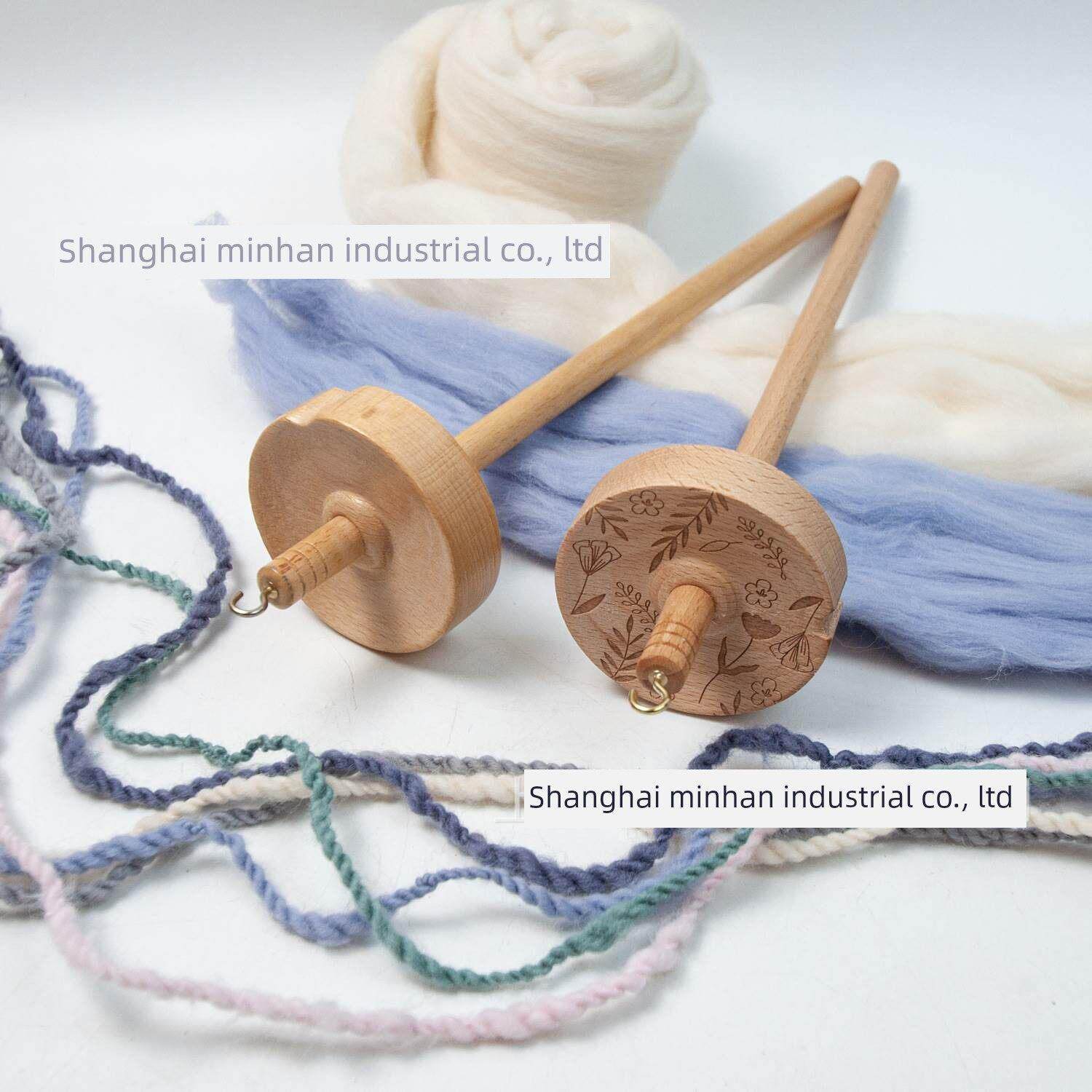 drop spindle in wooden纺锤落梭 毛线纺织打捻工具 手混毛线工具