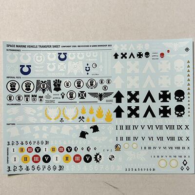 战锤40k 水贴 纸 GW 正品 星际战士 极限 帝拳 载具 大张 各战团