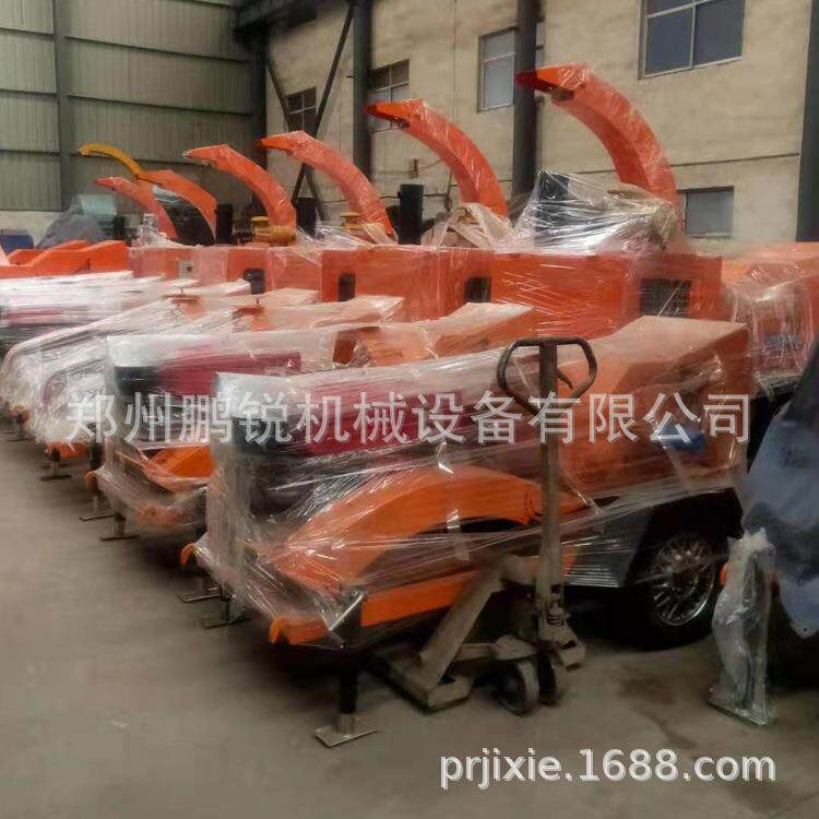 鹏锐园林葡萄枝粉碎机 养殖草木秸秆碎枝机 移动式汽油电动破碎机