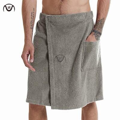 Mens soft towel comfortable bath wearable bathrobe男士浴巾