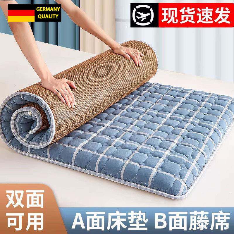 德国德国乳胶床垫软垫学生宿舍专用90x190cm冬夏两用凉席垫子藤席