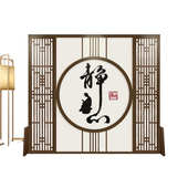 新中式 入户屏风隔断客厅简易网红办公室玄关禅意简约移动