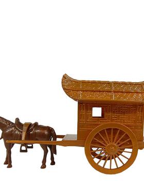 精品创意覆古马车工艺品摆件奇石盆景假山鱼缸微景观置景树脂模型