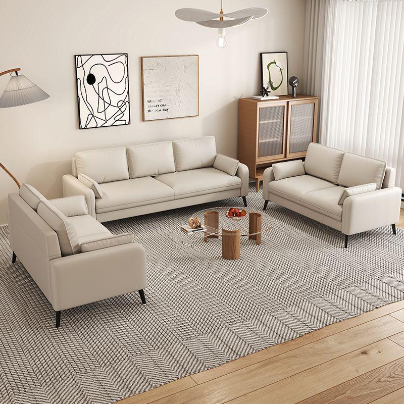 办公沙发现代简约会客接待三人小户型出租屋休息区商务猫抓皮组合