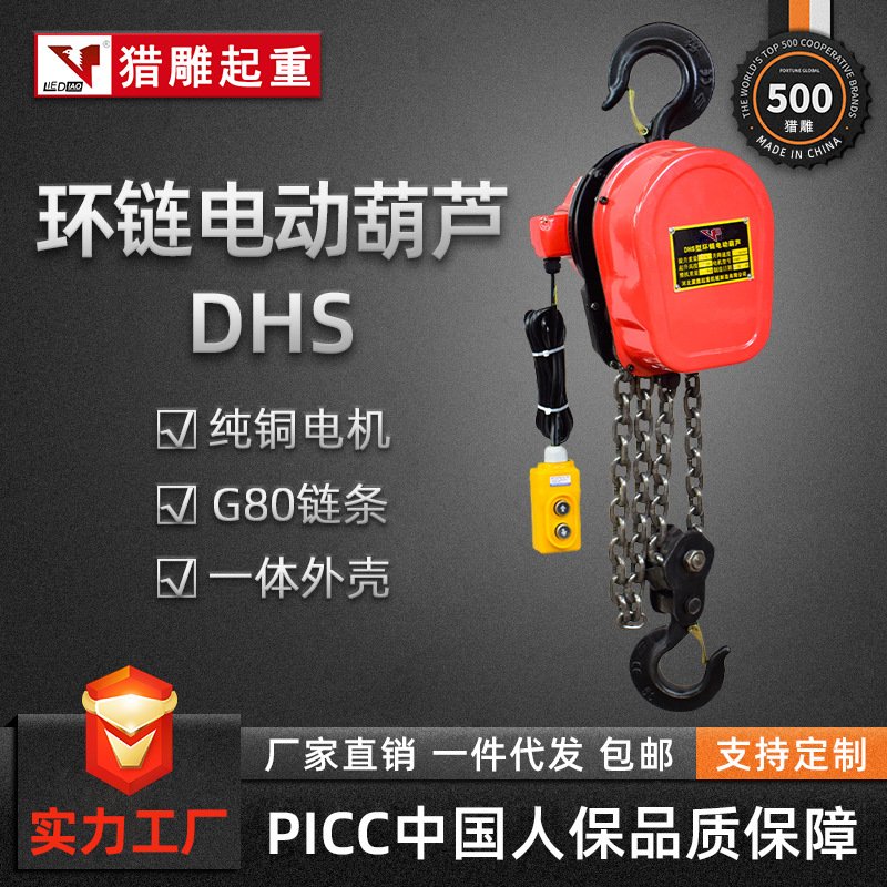 DHS型环链电动葫芦380v/220v2吨3T5T10T倒链提升机起重电葫芦厂家