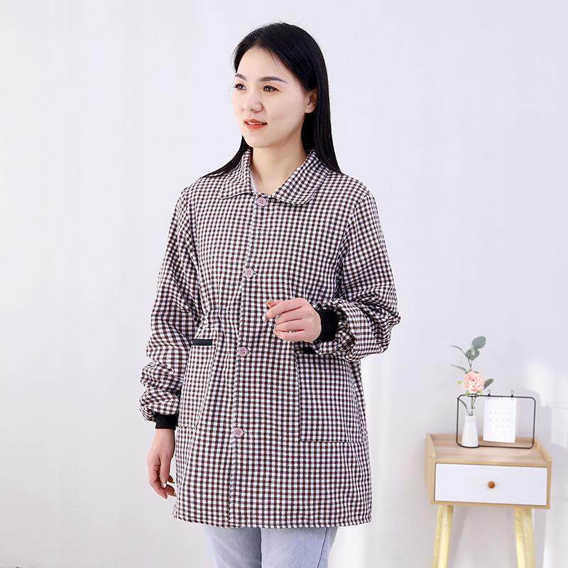 工作服时尚韩版拉链口袋围裙套装