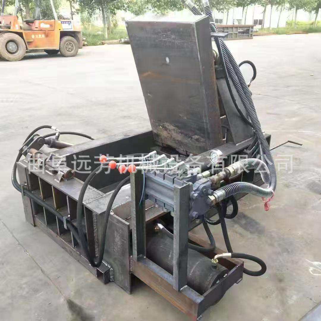 全自动铁屑金属压块机易拉罐废铁钢筋打包机拆车厂液压打包机
