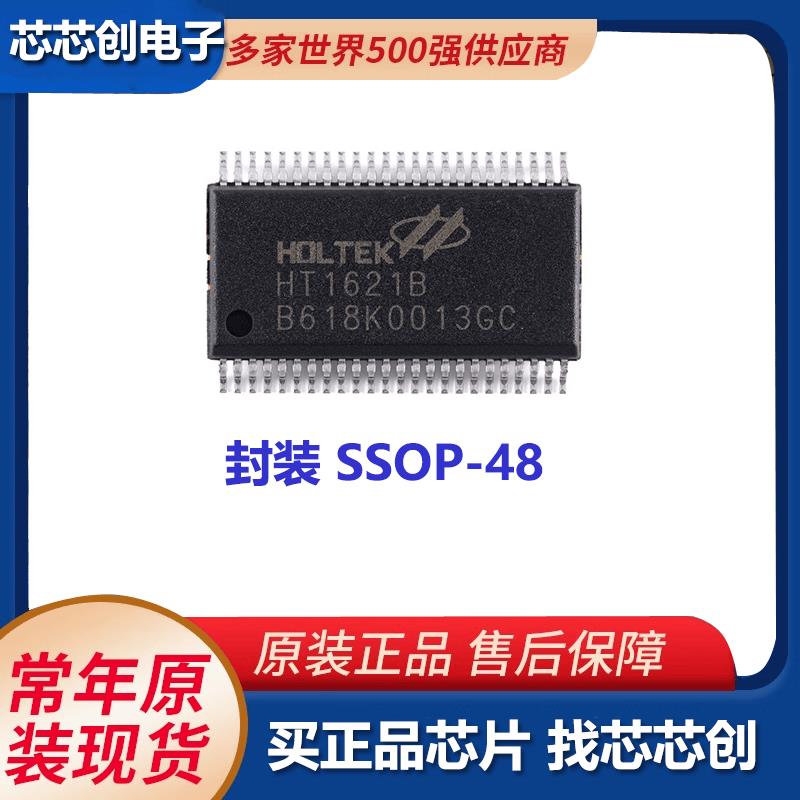 原装正品 HT1621B SSOP-48 RAM映射32*4 LCD控制器芯片I/O MCU