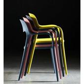 塑料椅子简约靠背凳子北欧餐椅家用大人经济型塑胶椅加厚扶手椅子