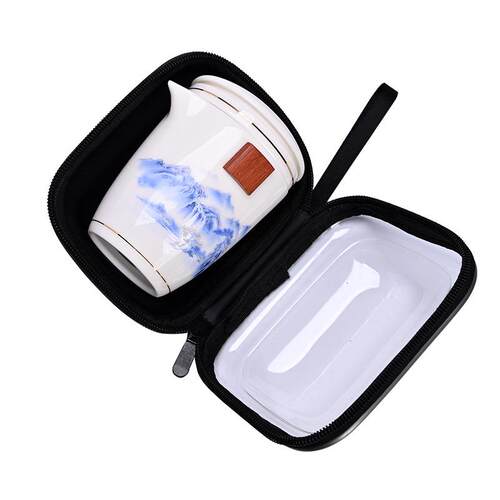 旅行茶具快客杯礼品套装户外茶具可印logo白瓷纪念活动节日礼品