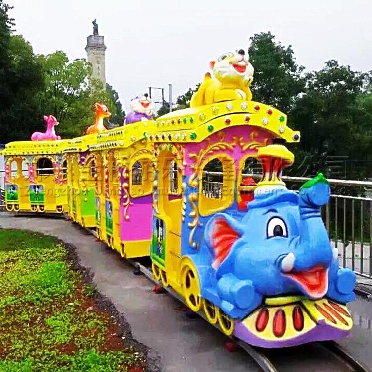 室外公园广场游乐场景区观光娱乐户外游乐设备儿童轨道大象小火车