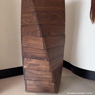 新式 斗柜橱极简现代实木254抽七七斗美轻中奢北屉柜黑胡桃木卧室