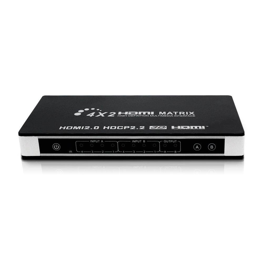 HDMI矩阵切换器hdmi2.04X2四进二出4K60 EDID双音频分离多功能