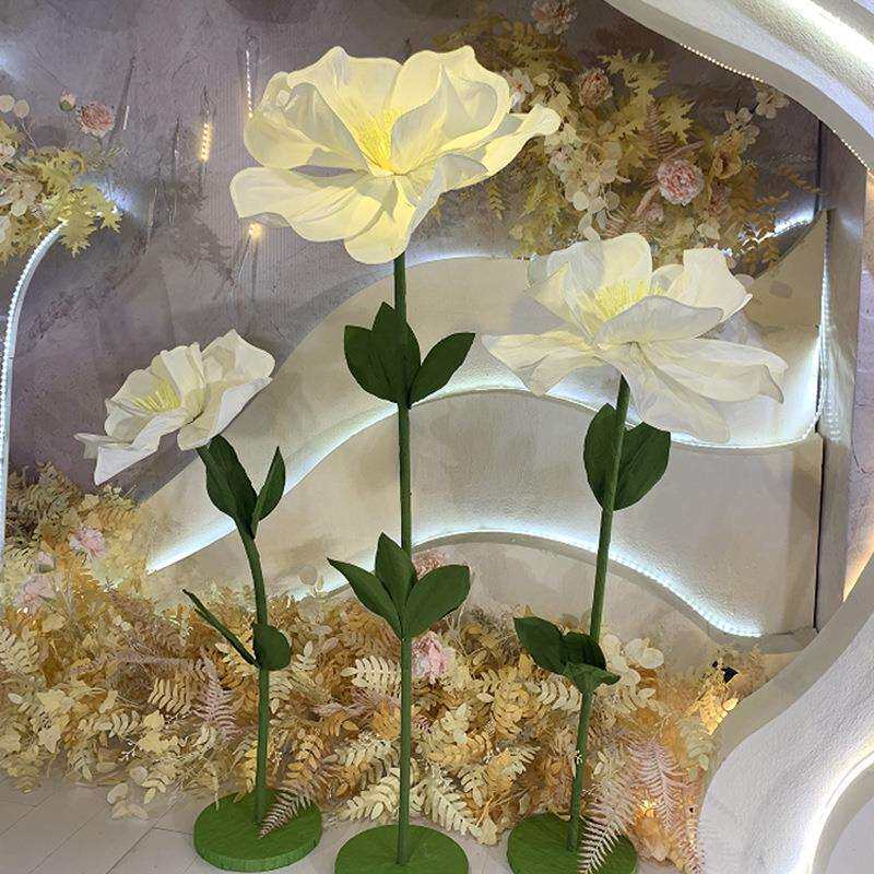 婚庆路引装饰婚礼道具橱窗手工花舞台布置立杆仙女花场景布置纸花