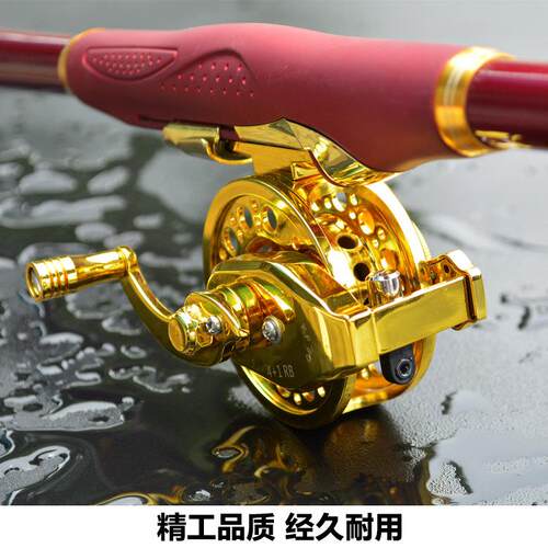 新款直销KF60型 5轴全金属速比飞钓轮手改中通轮带排线前打矶竿渔