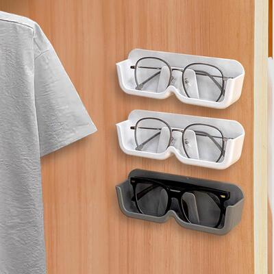 Wall-mounted glasses organizer with no drilling required, de