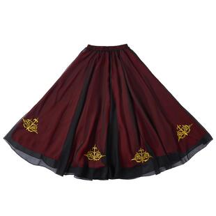 高档新疆舞演出服女儿蹈童数民族舞少族蹈大摆裙艺考维舞蹈练习半