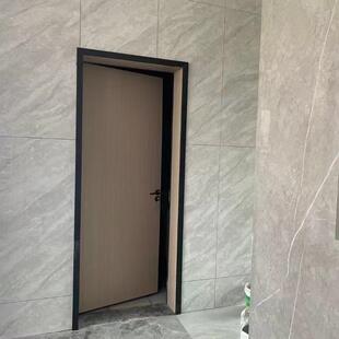 厂家直供极简极窄框外平内开铝木门室内房间生态门办公室铝框木门