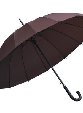 正品复古黄色抗风晴男动女优质16告骨长柄伞自雨伞创意雨伞礼品伞