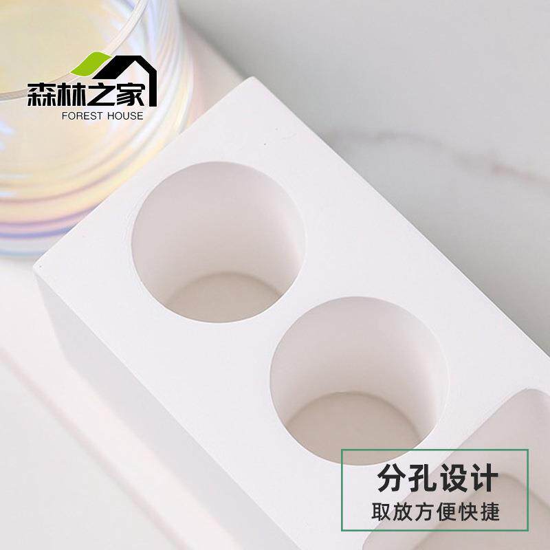 电动牙刷置物架免打孔漱口洗漱杯套装家用浴室牙架硅藻泥垫