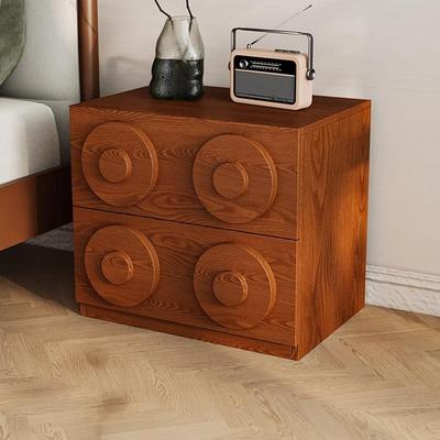 中古风模块组合柜实木多功能斗柜家用收纳落地柜客厅圆饼卡门柜