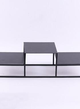 简约方形茶铁架绿萝盆栽花艺架子现代家居室内饰品摆件底座装饰架