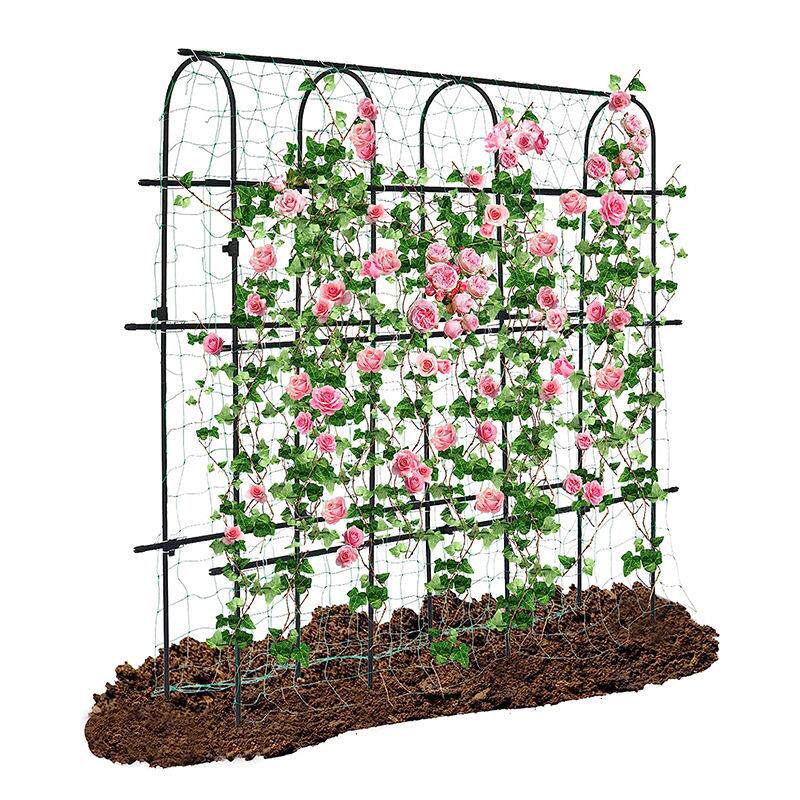 黄瓜格子架户外攀登植物 U形金属花园格子架拱形植物生长支撑架