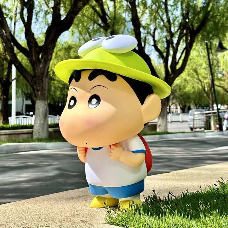 40cm大号青蛙小新蜡笔小新手办周边可爱办公室桌面摆件玩偶批发